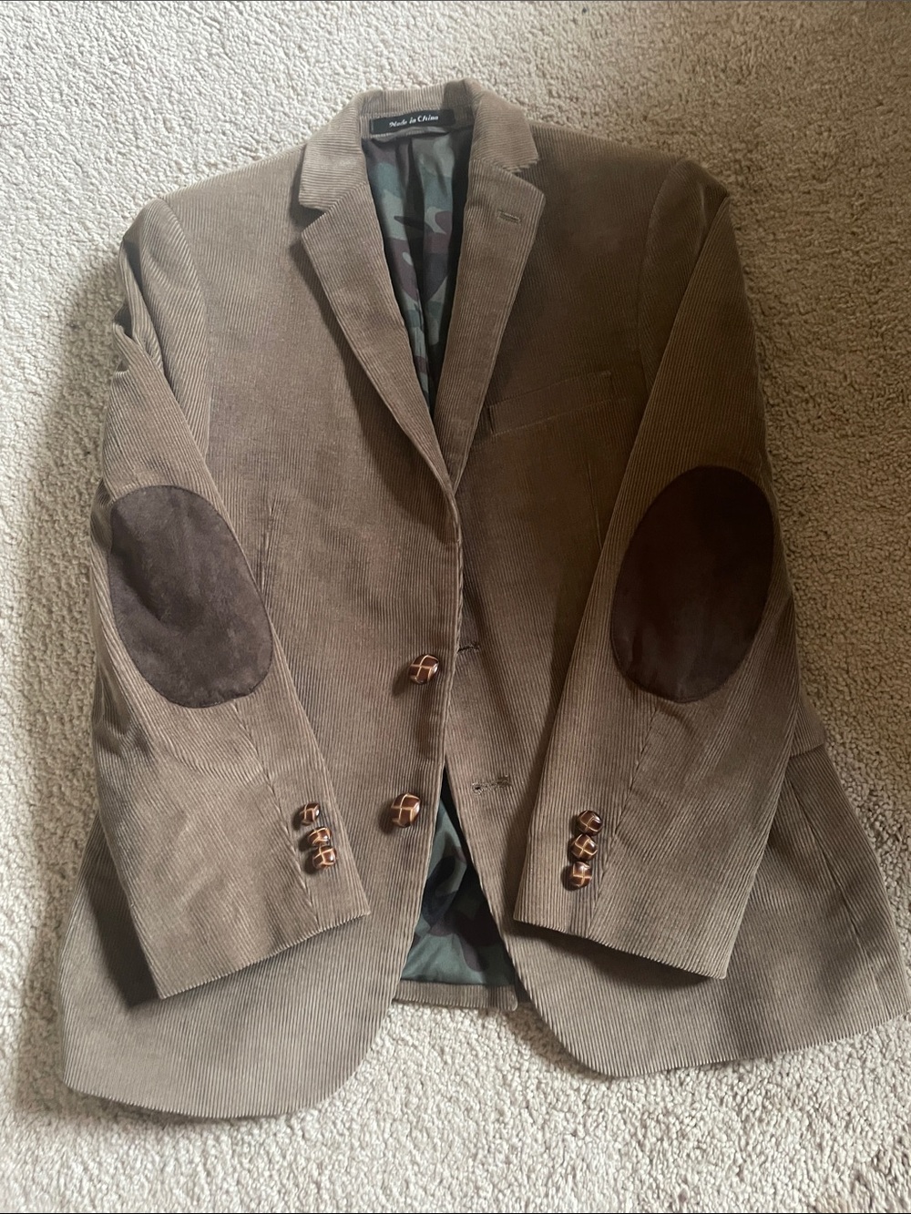 Lauren Ralph Lauren Brown Corduroy Blazer with Elbow Patches